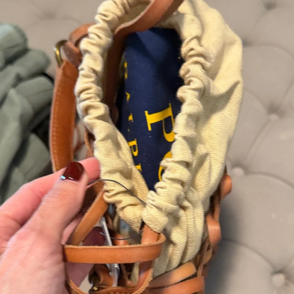 Polo by Ralph Lauren Brown Woven Leather Tote - Picture 5 of 6